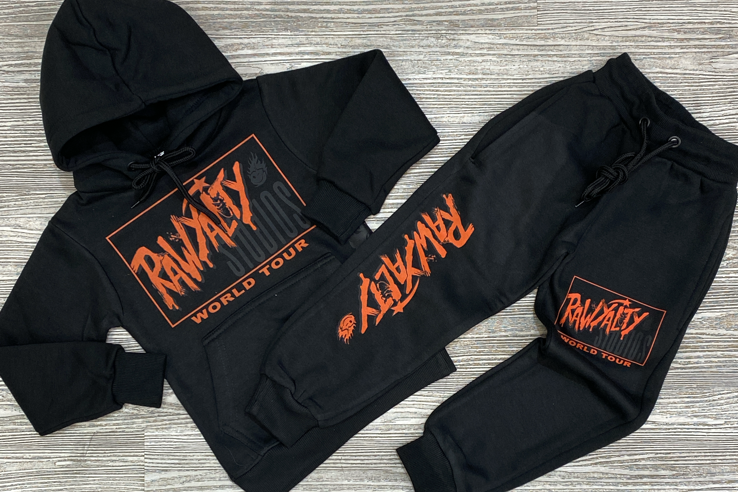 Rawyalty- raw studios sweatsuit (black) (kids)