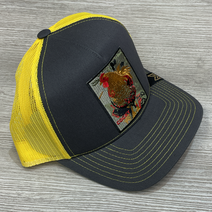 MV Dad Hats- cocky trucker hat (grey/yellow)