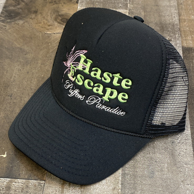 Haste Escape- puffers paradise foam trucker hat