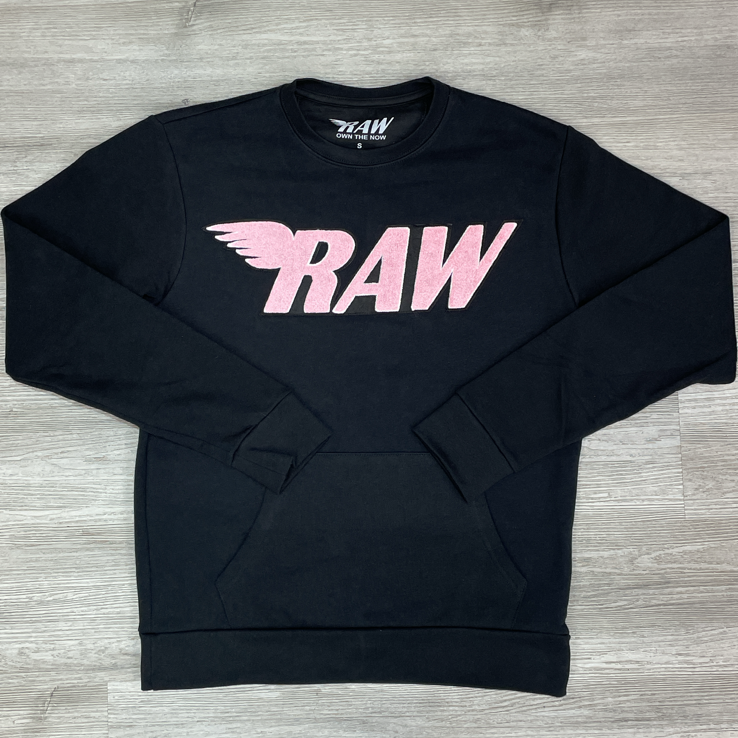 Rawyalty - RAW crewneck (black/pink)