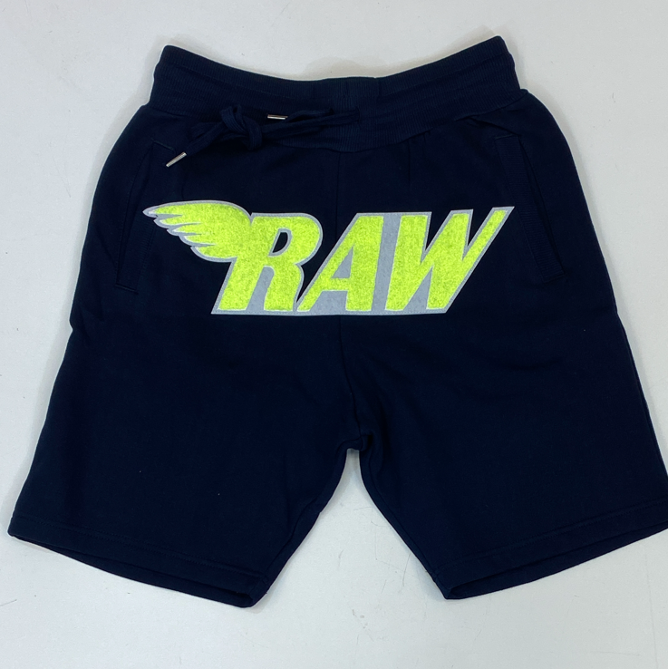 Rawyalty-raw chenille patch shorts