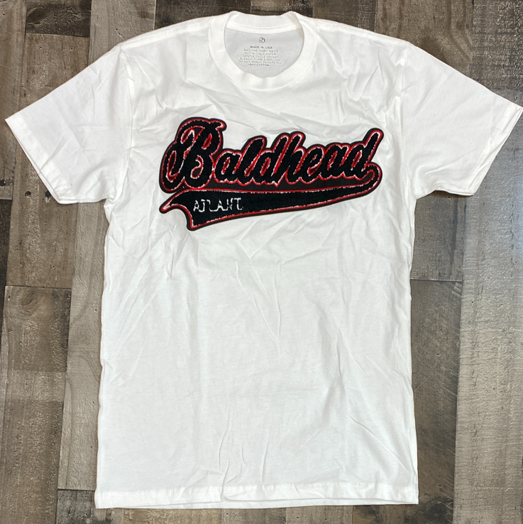 Rawyalty- baldhead patch ss tee (white)