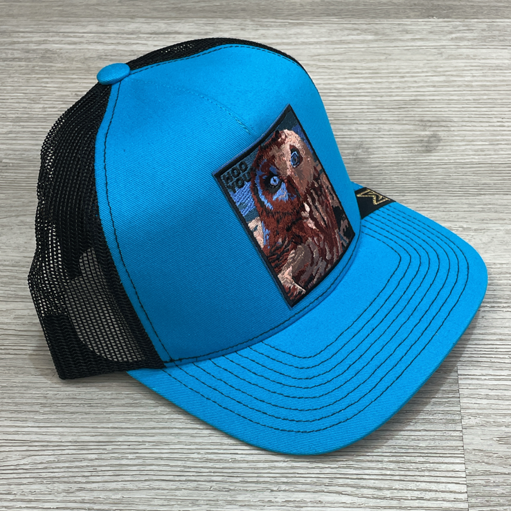 MV Dad Hats- hoo you trucker hat (blue)