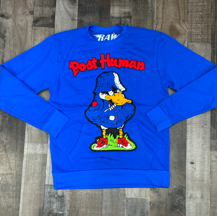 Rawyalty- post human duck sweatshirt