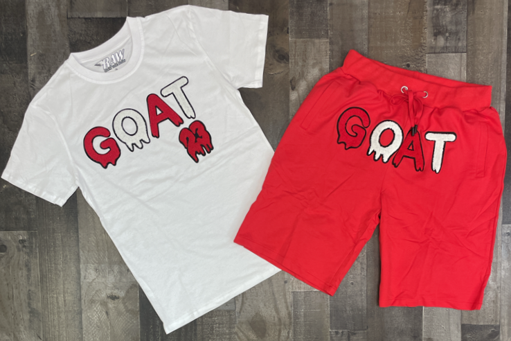 Rawyalty - goat short set (red)