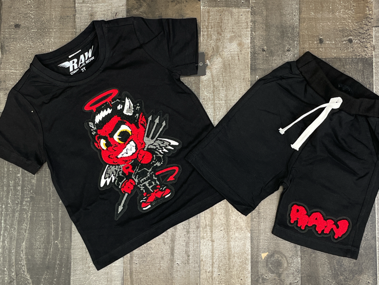 Rawyalty- devilish short set (kids)