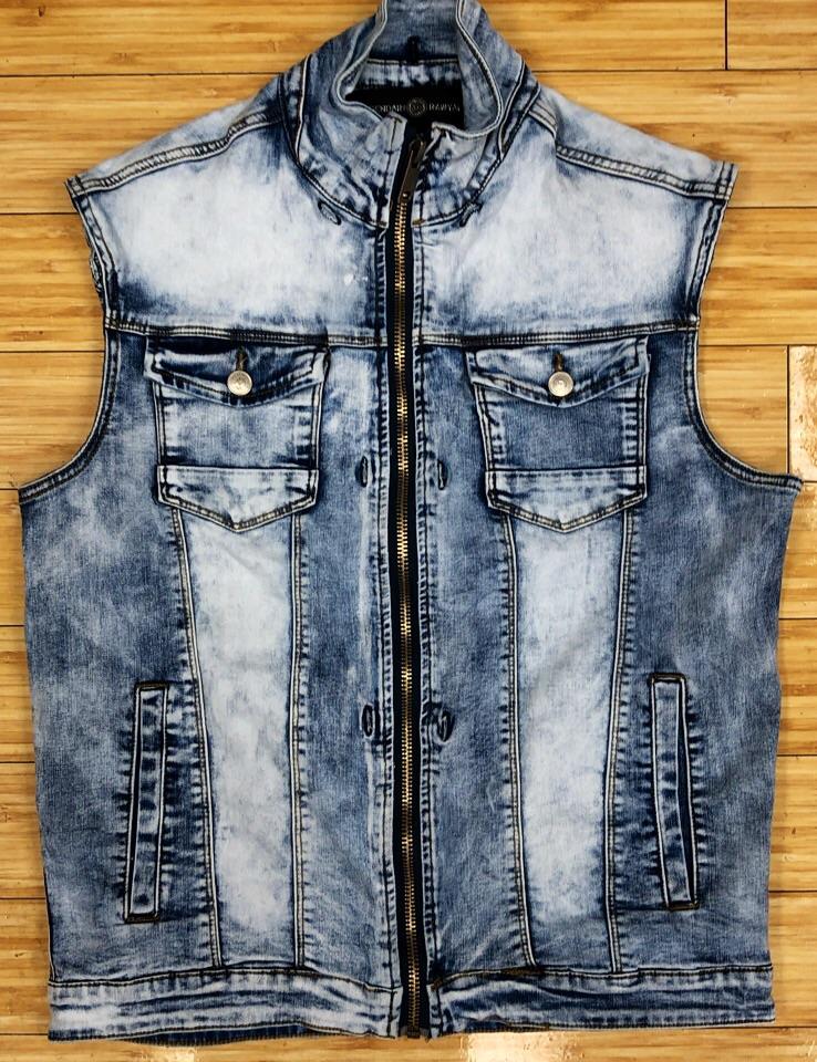 Rawyalty- raw moto denim vest